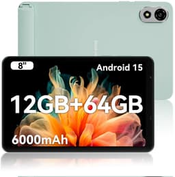 Blackview ZENO 1 Tablet - 8 inch Android 15 Tablet - 12 GB RAM+64 GB ROM(2TB TF) - T615 8-Kern KI-Chip - 4G LTE+WiFi 5G - 6000mAh - Face ID - Widevine L1 - BT5.2 - Groen — thumbnail 1