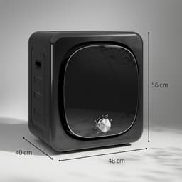 HOMCOM-Wasdroger-48x40x56cm-Koudgewalste plaat-Zwart — thumbnail 7