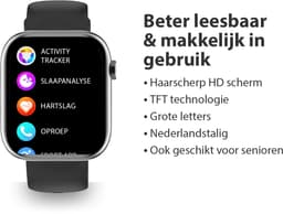 OOQE WATCH PRO 7 - Smartwatch Heren en Dames | Geschikt voor iOS en Android | 10 kleuren | HD | Notificaties | Gezondheidsanalyse | Sportanalyse | GPS Koppeling | Bellen | Muziek/Audio Luisteren | Ergonomisch | Nederlandstalig | Zwart — thumbnail 15