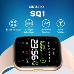 Cinturio SQ1 Combo Pack - Goud en Zwart - Smartwatch voor heren en dames - Sporthorloge — thumbnail 3