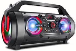 Audiocore AC875 Bazooka Draagbare Bluetooth-luidspreker Boombox 30W (20W + 5Wx2) IPX4 Spatwaterdicht / Radio / microSD / Aux-In / USB / Verlichting / Microfoonpoort / Afstandsbediening — thumbnail 7