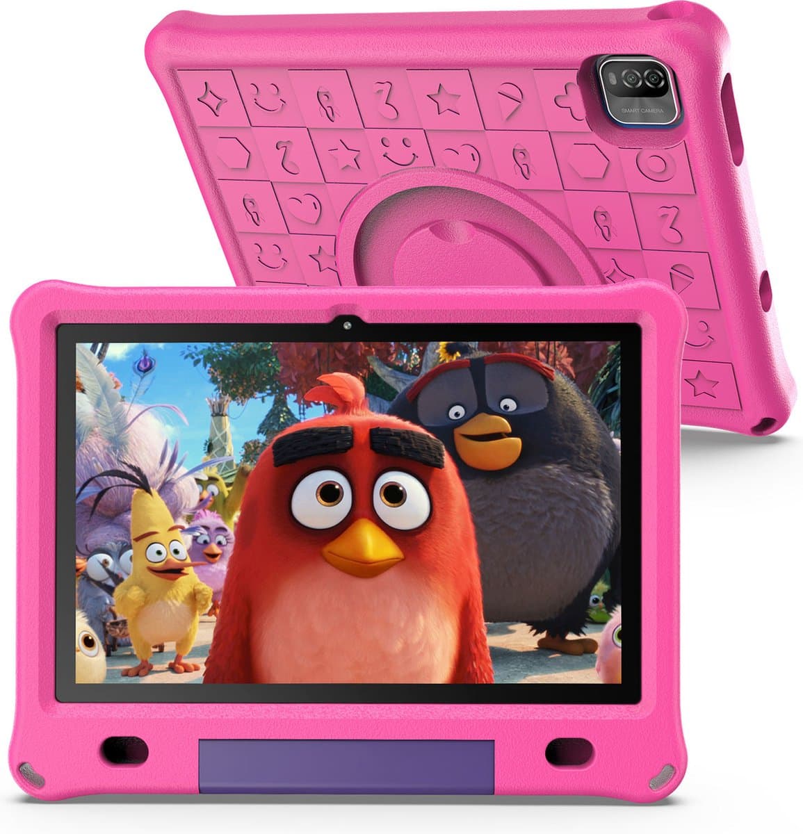 Lipa WQ01 kinder tablet Pink 10.1 inch - Kindertablet vanaf 3 jaar - Kindertablet 10 inch - Tablet kinderen - Android 15 tablet - 64 GB opslag - Groot scherm - Met spellen software - Play store - Ouder bescherming - Bescherming ogen - Met bumper — afbeelding 1