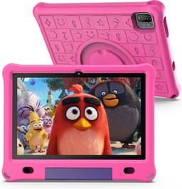 Lipa WQ01 kinder tablet Pink 10.1 inch - Kindertablet vanaf 3 jaar - Kindertablet 10 inch - Tablet kinderen - Android 15 tablet - 64 GB opslag - Groot scherm - Met spellen software - Play store - Ouder bescherming - Bescherming ogen - Met bumper — thumbnail 1