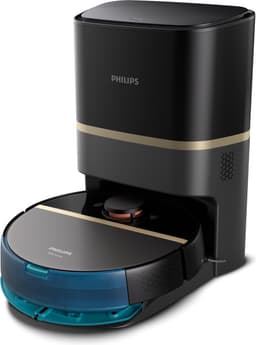 Philips HomeRun Aqua 7000 Series XU7100/01 - Robotstofzuiger met Dweilfunctie - Incl. Laadstation - Zwart / Goud - App Connected — thumbnail 1