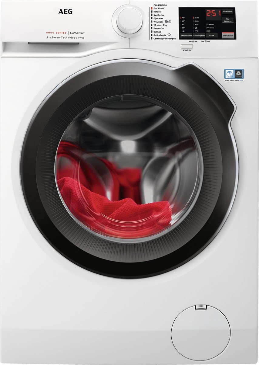AEG LF694ABC 6000 serie ProSense®- Wasmachine - Energielabel A - 1400 toeren - 9 kg — afbeelding 1