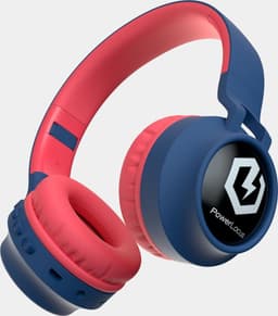 PowerLocus Buddy Draadloze On-Ear Koptelefoon voor Kinderen, LED lampjes, 85db Limiet, met Microfoon, Micro SD poort - Blauw/Rood — thumbnail 14