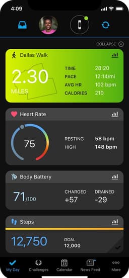 Garmin Vívosmart 5 - Activity Tracker - met GPS - M/L - Zwart — thumbnail 8