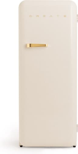 CREATE - Koelkast in retrostijl - Gebroken wit - Handvat Goud - FRIDGE RETRO 281L — thumbnail 1