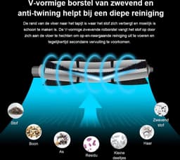 LIECTROUX – C30B Automatische Robotstofzuiger & Dweil – Kaartnavigatie – Met Geheugen – Spraakbediening – 6000pA Sterke Zuigkracht – V-vormige Hoofdborstel – Desinfecterend – Superslim – Niet Gehorig – Werkt met Alexa & Google Home — thumbnail 12
