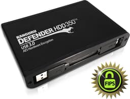 Kanguru – Defender HDD350 – 5 TB – FIPS 140-2 - USB 3.0 – Hardware Encrypted Hard Drive – Zwart — thumbnail 1