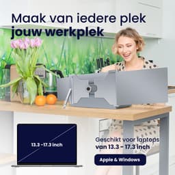 HoriVue Portable Monitor Max 15.6 Inch - Triple Screen - Full HD 60Hz - Extra Scherm Laptop - Draagbare Monitor - Laptop Scherm Uitbreider - Geschikt voor Apple en Windows - Inclusief Beschermhoes en Kabels - Tri Screen - Grijs — thumbnail 9