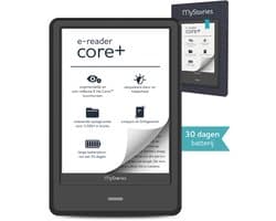 MyStories E-reader Core+ - 6 inch touchscreen - Tot 36GB opslag voor 3.500 ebooks - Schermverlichting - E-book reader - Zwart - Niet compatibel met Kobo Plus abonnement