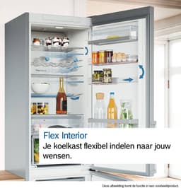 Bosch KGN49AIBT - Serie 6 - Koelkast - Koel-vriescombinatie - 203 x 70 cm - Extra breed - RVS - Energielabel B - Zeer stil- Total No Frost: Nooit meer ontdooien - VitaFresh XXL 0°C: houd etenswaren langer vers met extra ruime vershoudlades — thumbnail 16