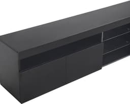 Zwart modern TV-meubel, helder paneel, variabele LED-verlichting, woon- en eetkamer 180cm — thumbnail 4