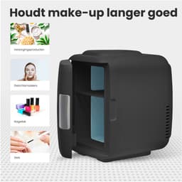 Auronic Mini Koelkast – Skincare Fridge – Make-up & Beauty – Koelen en Verwarmen – 100/240V & 12V Auto Stekker – Draagbaar – 4 Liter – Zwart — thumbnail 7