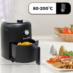 Kicinn Airfryer - Airfryer XL - Hetelucht friteuse - 3 Liter - 1000 Watt - Zwart — thumbnail 2