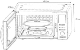 Combimagnetron - CONTINENTAL EDISON - CEMO25SG13S3 - Zilver - 25 L - Spiegeldeur - 900 W - Grill 1000 W - Convectie 1000 W — thumbnail 4