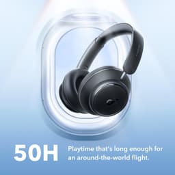 Soundcore Space Q45 by Anker, Koptelefoon met actieve ruisonderdrukking, tot wel 98% minder ruis, 50 u speeltijd, appbediening, LDAC Hi-Res Wireless Audio, comfortabel, duidelijk bellen, Bluetooth 5.3 — thumbnail 6