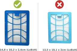 2x Dparts H11 HEPA filter geschikt voor Philips stofzuiger - voor PowerPro Expert series - hygiënefilter hepafilter allergiefilter stofzuigerfilter - nr. fc6042 fc6042/01 - fc8003 fc8003/01 - 432200494461 - CP0618/01 — thumbnail 3