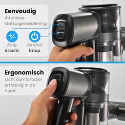 Luxari S1000 Steelstofzuiger Draadloos - 4 Extra Filters - 4 Opzetstukken - Stofzuiger Draadloos - Zonder Zak - Snoerloze Stofzuiger - Kruimeldief - Vacuum Cleaner - Draadloze Stofzuiger - Accu Stofzuiger — thumbnail 3