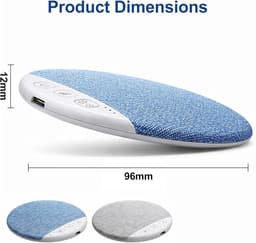 Slaapsprekers - Kussen Luidspreker voor Slapen - Ultradun (0,47 inch) - Geplande afsluiting - Onderkussen Bluetooth Speaker - Botgeleiding Technologie - Witte Ruis - batterijduur - Draadloos - voor Volwassenen & Kinderen - blauw — thumbnail 8