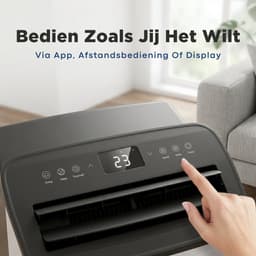 Aironex Mobiele Airco 12000 BTU – App & Afstandsbediening – Stil & Compact – Mobiele Airconditioner met Raamafdichting - Mobiele Airco voor Slaapkamer, Woonkamer, Kantoor — thumbnail 8