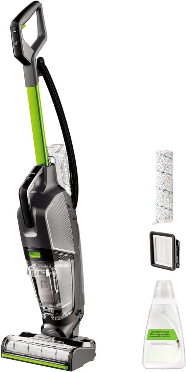 SAVI® Steelstofzuiger met snoer - Steelstofzuiger - Stofzuiger - Grijs /Groen- ‎25cm x 27cm x 112cm — afbeelding 1