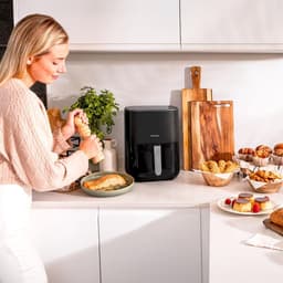Airfryer Zonder Olie - Heteluchtfriteuse - Gezond Frituren - Met Kijkvenster - 6.5 Liter - Zwart — thumbnail 5