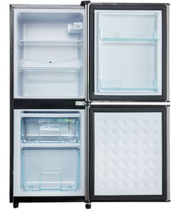 Gutent-Minikoelkast - 106L totaal - 60L koel en 46L vries - 7 temperaturen - LED-verlichting - Zilver en Zwart — thumbnail 7
