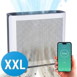 Luchtreiniger XL met App - 360 m3 - Air Purifier - Luchtreinigers met HEPA Filter en Ionisator - Werkt tegen Huisstofmijt, Hooikoorts, Allergie - Silvergear — thumbnail 1