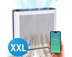 Luchtreiniger XL met App - 360 m3 - Air Purifier - Luchtreinigers met HEPA Filter en Ionisator - Werkt tegen Huisstofmijt, Hooikoorts, Allergie - Silvergear