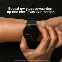 mymonX Smartwatch Heren & Dames - Geschikt voor alle Smartphones - Stappenteller - Gezondheidsrapport - ECG - Bloeddrukmeter - Hartslagmeter - Slaap - Temperatuur - Zwart - 43mm — thumbnail 7
