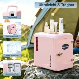 NETTLIFE Mini Koelkasten 4L - 12V/230V Auto Aansluiting - 25dB - Vrijstaand - Geschikt voor dranken cosmetica voedsel - Minikoelkast ideaal - voor in de auto - kamer - camping - kantoor - Roze — thumbnail 5