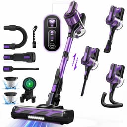 Grenintol V870 Steelstofzuiger - Snoerloze Stofzuiger met Accu - Draadloos Steelstofzuiger - 60000Pa Krachtige Zuigkracht - 350W Borstelloze Motor - 1.6L Grote Stofbak - HEPA Filter - LED Verlichting - Voor Dierenharen & Harde Vloeren - Paars — thumbnail 1