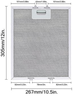 Geschikt voor Whirlpool Ikea Jenn Air W10169961A afzuigkap filter, filter, afzuigkapfilter, ventilatiefilter, vervangingsset van 2 stuks, afzuigkapfilter, 300X250 — thumbnail 2