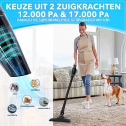 Innovixpro® Kruimeldief – Kruimeldief met steel – Nat&Droog – Handstofzuiger – 17000Pa ! – ExtremeZuigkracht – Kruimeldief snoerloos – Kruimelzuiger – Jouw ultieme schoonmaakpartner – Incl 2 filters – Autostofzuiger – Nat&droog – InclusiefReistas — thumbnail 2