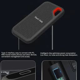 Externe harde schijf 1 TB - USB-C 2.0/3.0 - Lichtgewicht model - HDD — thumbnail 3