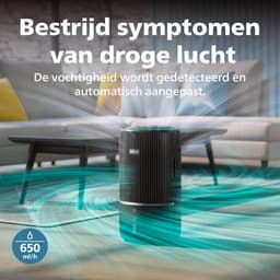 Philips PureProtect 3400 Series - Luchtreiniger en Bevochtiger - CADR 300m3/u - Ruimtes tot 78m2 - 3 Laags HEPA Filtratie - Air+ App - Ultrastil - Nachtlampje - Zwart - AC3421/13 — thumbnail 4