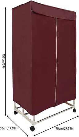 Sello! draagbare wasdrogermachine – compact – 1500w – luchtcirculatie – 5-laags verwarming – mobiel – instelbare droogtijden. — thumbnail 4