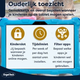 AngelTech Kinderpakket XL - Kindertablet XL + Kinderkoptelefoon - Combipakket - Kindertablet Vanaf 3 Jaar – Kinder Tablet – Kids Tablet - Tablet voor Kinderen - Blauw — thumbnail 3