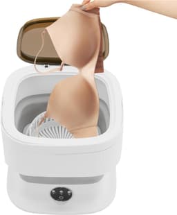 REN® Camping Wasmachine - Mini Wasmachine - Wasmachines - 10L - met Centrifuge - Wit - 30cm x 30cm x 28cm — thumbnail 8