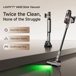 Uwant V600 Draadloze Stofzuiger met Automatisch Leeg- en Stofopvangsysteem, 7-laags HEPA-filtratie, Anti-klitborstel, Steelstofzuiger voor Dierenhaar, Harde Vloeren en Tapijt — thumbnail 7