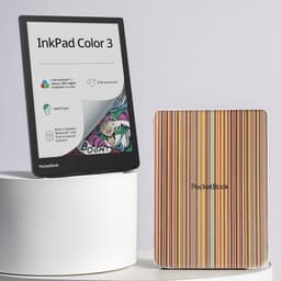 PocketBook InkPad Color 3 + Colorful Stripes Shell Cover - Voordeelbundel — thumbnail 1