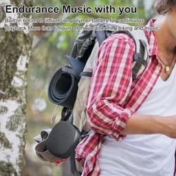 Oneay Magnetische golfspeaker – Draagbare IPX6 Bluetooth 5.3 speaker met stereo bas, microfoon en draagband – Met geheugenkaartslot, magneet en haak voor bevestiging aan golftas – Geschikt voor buitengebruik - Wit — thumbnail 3