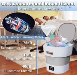 Mini Wasmachine met Centrifuge - Voor Kleine Wasgoed - Meerdere Programma's — thumbnail 8