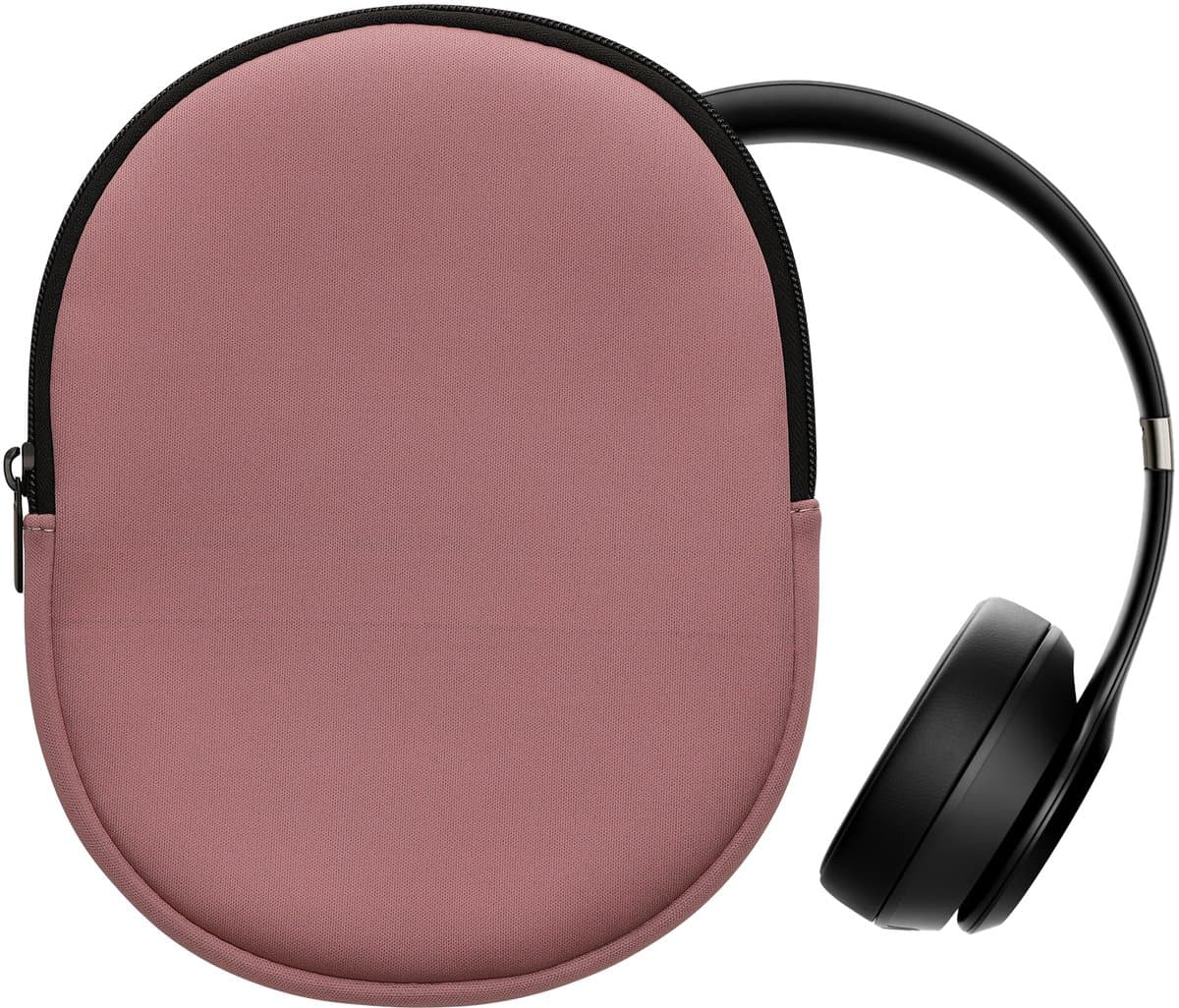 kwmobile hoes geschikt voor Beats Solo 4 / Solo 3 Wireless / Marshall Major V - 23,5 x 18 cm - Beschermhoes voor headset in donkerroze - Van neopreen — afbeelding 1