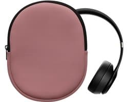 kwmobile hoes geschikt voor Beats Solo 4 / Solo 3 Wireless / Marshall Major V - 23,5 x 18 cm - Beschermhoes voor headset in donkerroze - Van neopreen