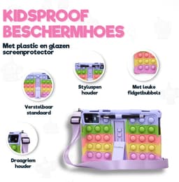TinyPlay kindertablet Maxi V2 - Android 14 - 10 inch - 64GB+64SD - 4GB+4GB Virtual RAM - 6000 mAh batterij - Ouderlijk toezicht - kindertablet vanaf 3 jaar - Octa-core processor - Tablet kinderen - Kindertablets - Glazen screenprotector - Rainbow — thumbnail 5