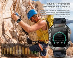 DrPhone ChronoWatchX2 – Robuuste Smartwatch | 2.0" HD | Bluetooth Bellen | Hoogtemeter | IP67 | 100+ Sportmodi - Zwart — thumbnail 13