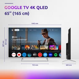 STRONG - TV 65" (164 cm) SRT65UG8773C QLED - Smart Google TV 4K UHD - Chromecast - Google Assistant - Dolby ATMOS - Doly Vision - Quantum dot colors - Drievoudige tuners - Wifi - Bluetooth - Port Ethernet - 4xHDMI + 2xUSB - NETFLIX — thumbnail 8